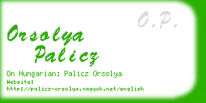 orsolya palicz business card